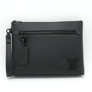 Louis Vuitton LV Aerogramme Pochette iPad Clutch Shoulder Bag Black